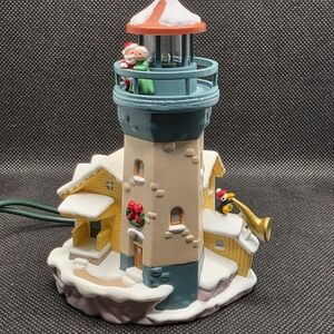 Hallmark Keepsake Magic Ornament Festive Lighthouse with Santa